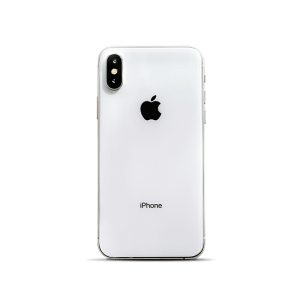 Una foto del modelo iPhone XS en color plata vendido por Catapu Perú.