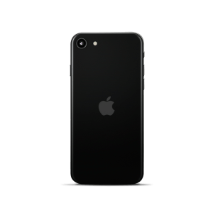 Una foto del modelo iPhone SE 2022 en color negro vendido por Catapu Perú.