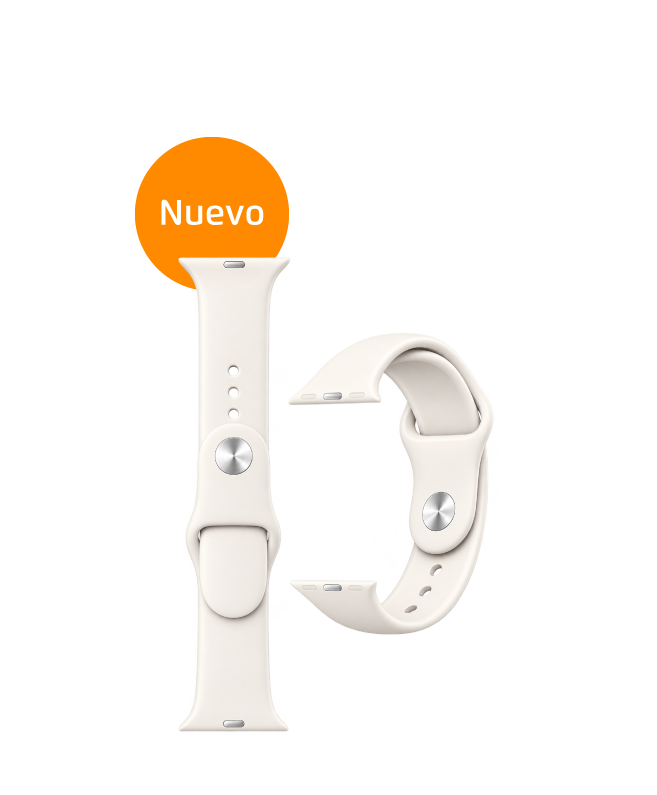Banda de silicona Watch, 44mm, Blanco